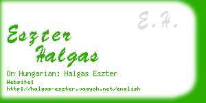 eszter halgas business card